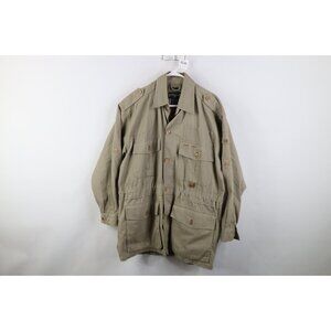 Vintage 90s Streetwear Mens Medium Organic Cotton Safari Bush Hunting Jacket